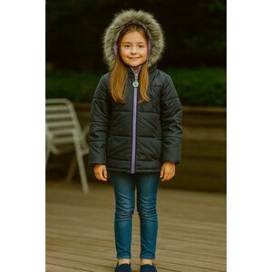 Rothschild Big Girls Quilt Puffer Coat size M with pockets (10/12)#11